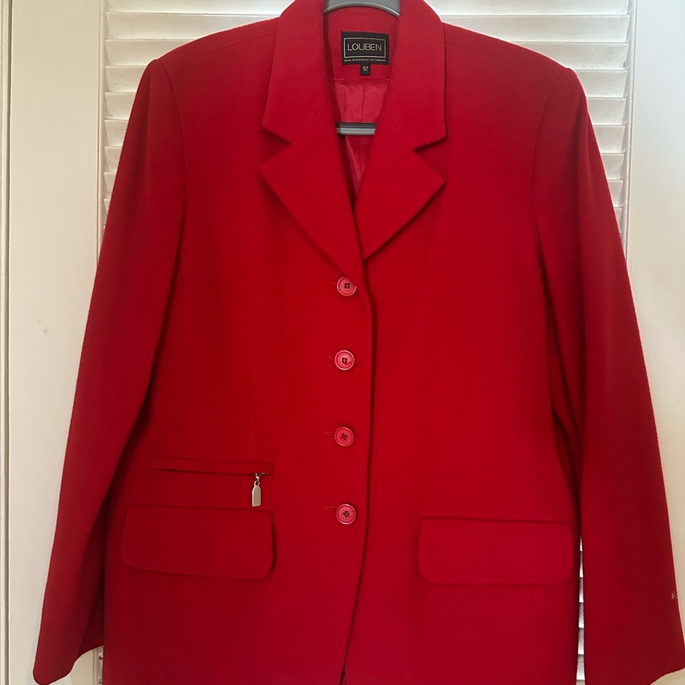 Women's Red Blazer Jacket